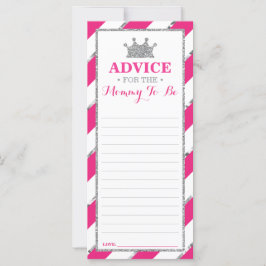 Advice-kort för Mamma-to-be, babyskabusen Faux Sil