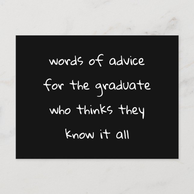Advice-kort för Student FUNNY Vykort (Framsida)