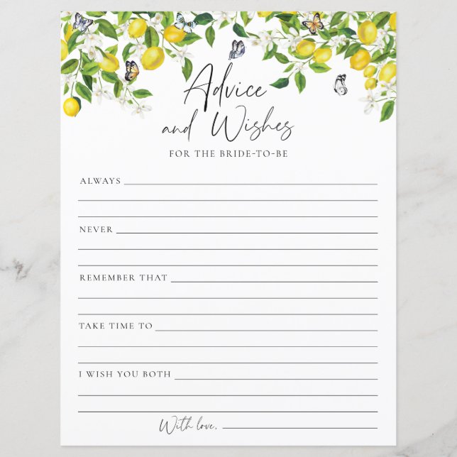 Advice Önskemål Lemon Möhippa Game (Framsida)