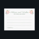 Advice Önskemål Watercolor Flowers Bröllopskort Visitkort<br><div class="desc">Dessa vackra blommigt- och önskemål-kort kommer att vara perfekten som tillägg till en möhippa eller på bröllopsmottagningen. Den här designen innehåller en kombination av handskrift och blockering av typsnitt i sage-grönt och markeras med en vattenfärgad bouquet. Det finns utrymme för gäster att lämna sina favoritråd i giftermål och namn på...</div>