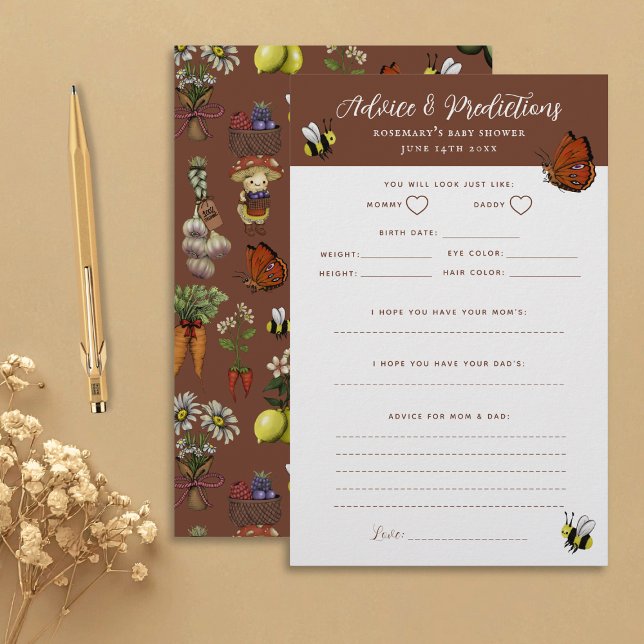 Advice & Predictions Garden Baby Shower Game (Skapare uppladdad)