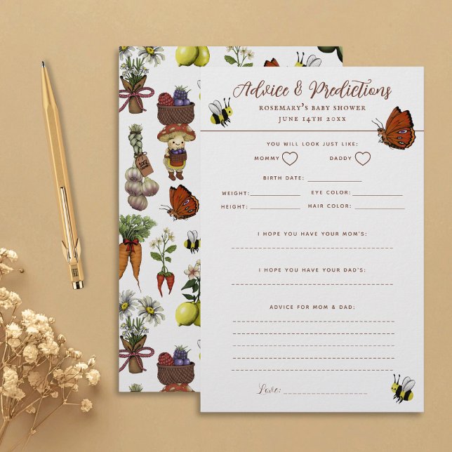 Advice & Predictions Garden Baby Shower Game (Skapare uppladdad)