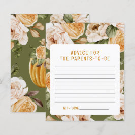 Advice Watercolor Blommigt Fall Baby Shower Games