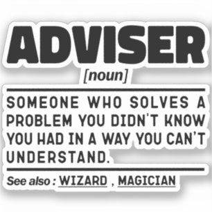 Adviser Noun Definition Pension Funny Klistermärken
