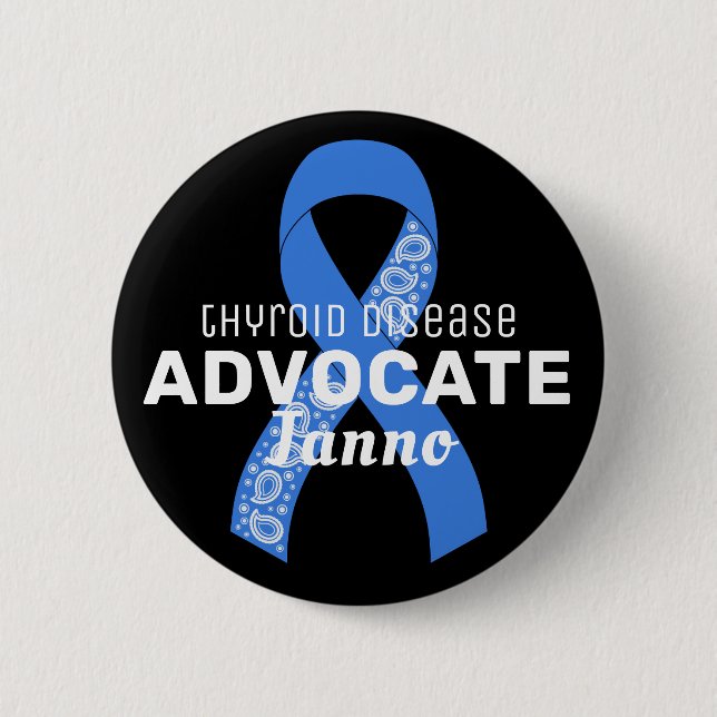 Advocate Ribbon Black Button Thyroid Disease Advoc Knapp (Framsida)