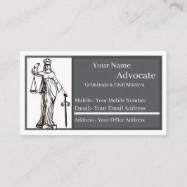 Advocate Standard, 3.5" x 2.0" Business Card Visitkort
