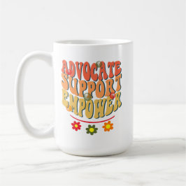 Advocate Support Empower, Social Worker Retro Kaffemugg