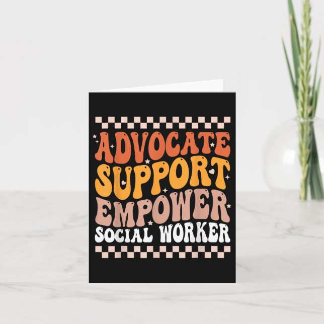 Advocate Support Empower Social Worker Social Work Kort (Framsida)