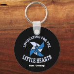 Advocating for Little Hearts Child Abuse Preventio Nyckelring<br><div class="desc">Show your support during Child Abuse Prevention Month (April) with this meaningful and professional advocacy design. Featuring the iconic Blue Ribbon Pinwheel, this artwork is specifically created for child advocates, social workers, teachers, and families dedicated to building a safer future. Whether you're participating in Wear Blue Day or a community...</div>
