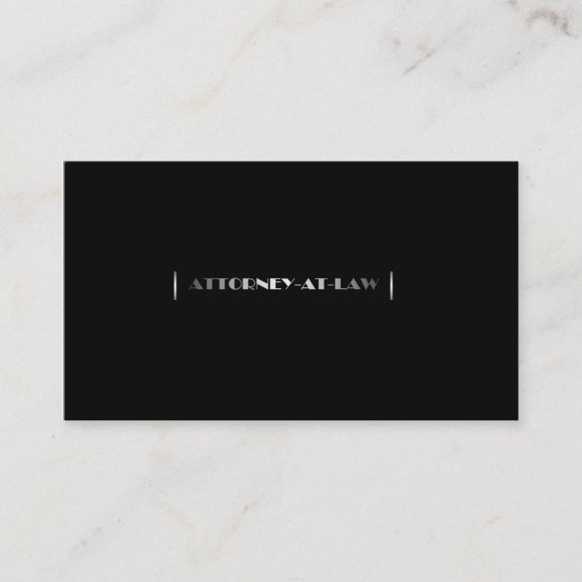 Advokat-/advokat-/lagfirmasvartvisitkort Visitkort (Framsida)