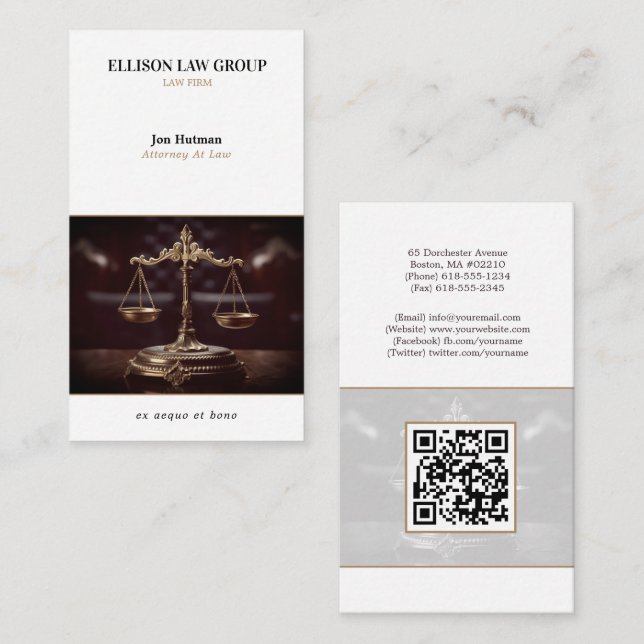 advokat | Advokat Visitkort (Fram/baksida)