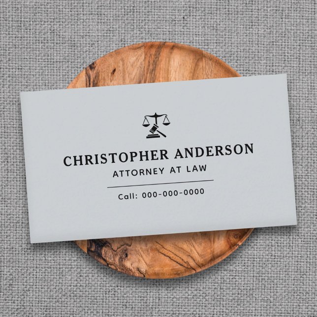 Advokat Blue Visitkort (Attorney at Law Blue Business Card)