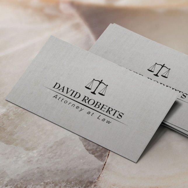 Advokat Elegant Linen Lawyer Visitkort (Skapare uppladdad)