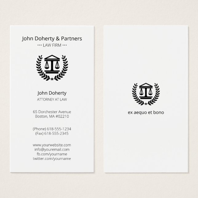 Advokat | ELEGANT Visitkort (Framsida & baksida)