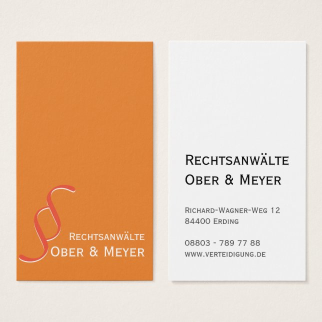 Advokat eller Notary Visitkort (Framsida & baksida)