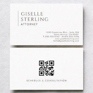 Advokat Enkel Modern Professionell QR-kod Visitkort