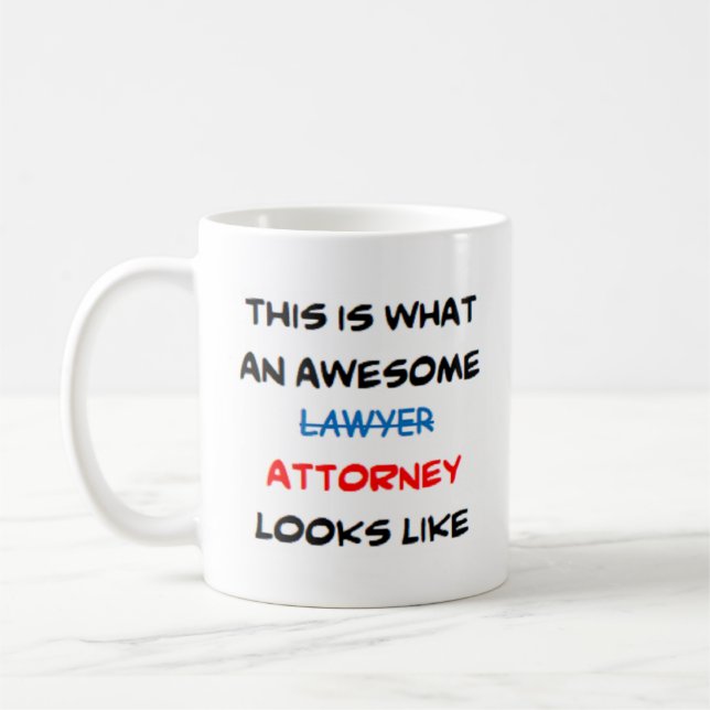 advokat, fantastisk kaffemugg (Vänster)
