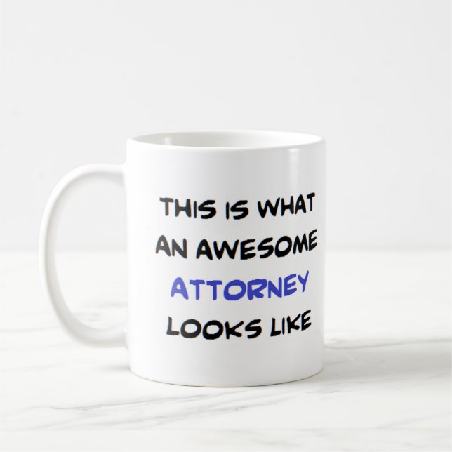 advokat, fantastisk kaffemugg (Vänster)