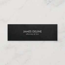 Advokat för svart för Minimalistslättstruktur Mini Visitkort