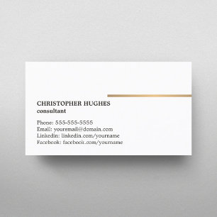 Advokat från den minimalistiska Eleganten White Fa Visitkort