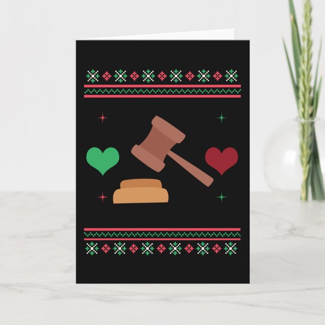 Advokat Ful Jul Tröja Domare Jurist Kort (Framsida)