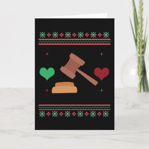 Advokat ful jultröja domare jurist kort