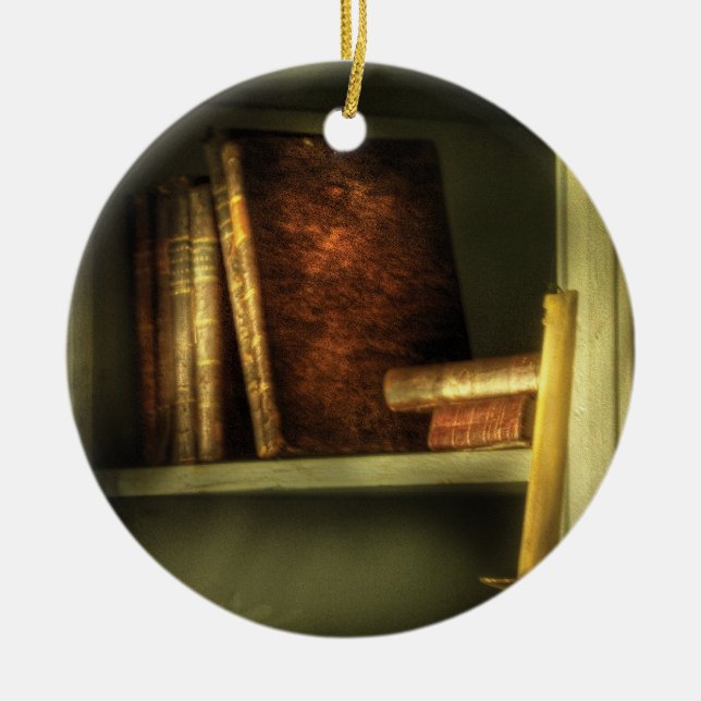 Advokat - I biblioteket Julgransprydnad Keramik (Framsidan)