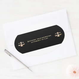 Advokat i modern Professionell Ovalt Klistermärke