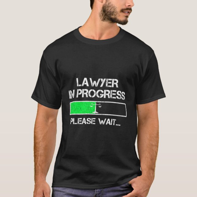 Advokat i Progress Funny Law School Student Teache T Shirt (Framsida)