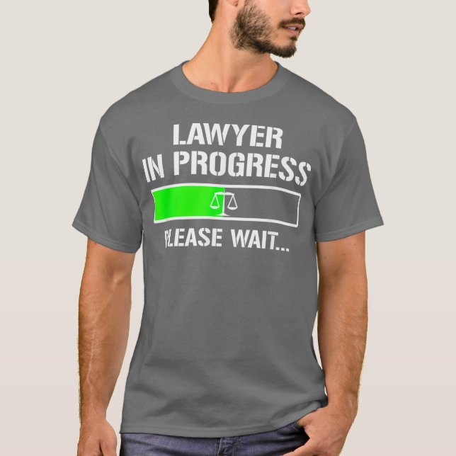 Advokat i Progress Funny Law School Student Tee (Framsida)