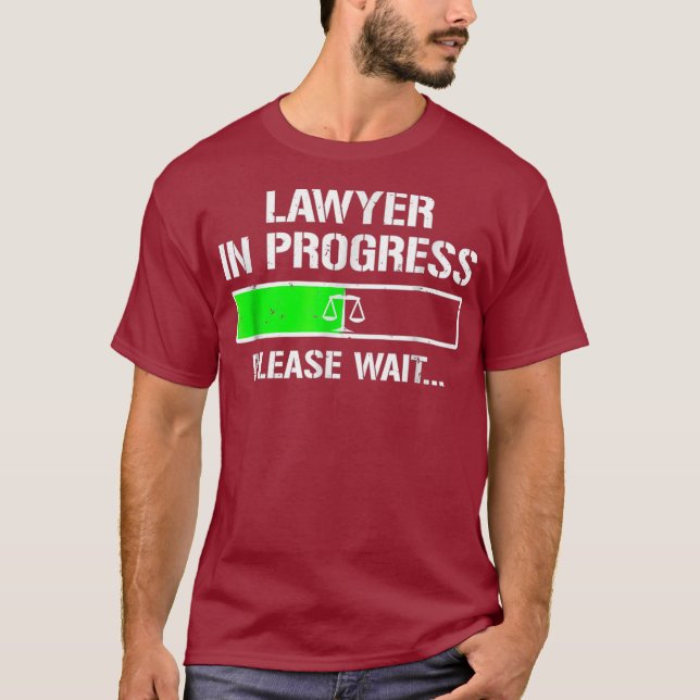 Advokat i Progress Funny Law School Student Tee (Framsida)