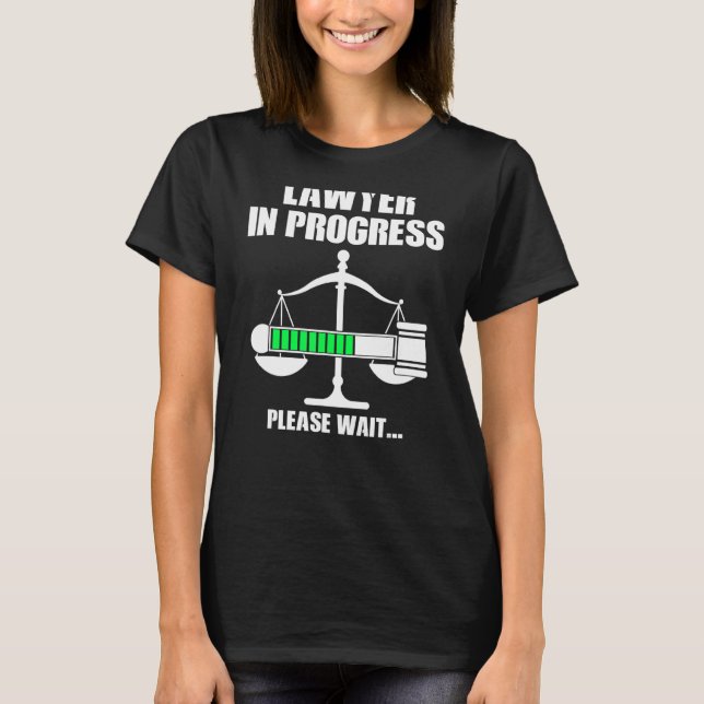 Advokat i Progress Law School Law Student Attorney T Shirt (Framsida)