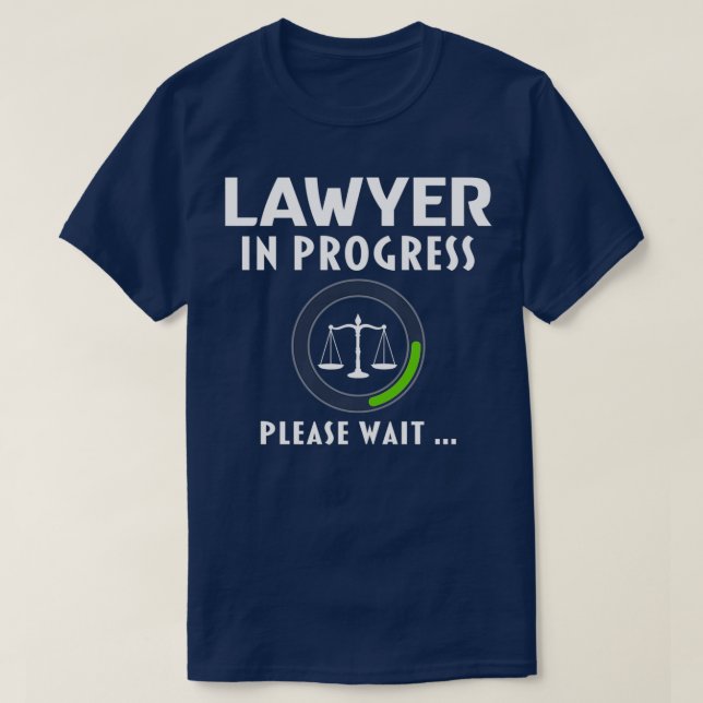 Advokat i Progress Law School Student Gift T Shirt (Design framsida)