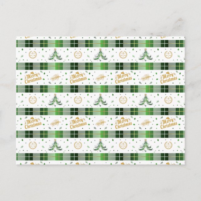 Advokat julgran - Rättvisans vågskål Vykort (Framsida)