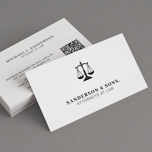 Advokat jurist professionell vit visitkort (Skapare uppladdad)