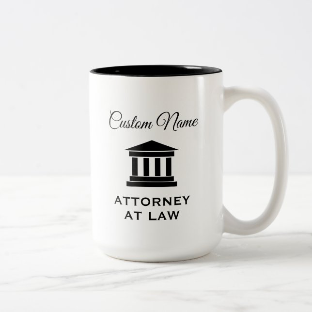 Advokat jurist specialiserad advokat namn Två-Tonad mugg (Höger)