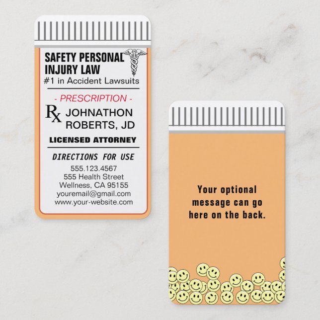 Advokat - Ledamot och Roligt Visitkort (Fram/baksida)