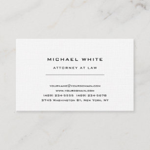 Advokat Linen Minimalist Classical Pro Visitkort