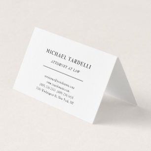 Advokat Linen Minimalist Classical Pro Visitkort