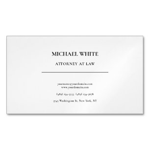Advokat Linen Minimalist Professionell Magnetiska Visitkort