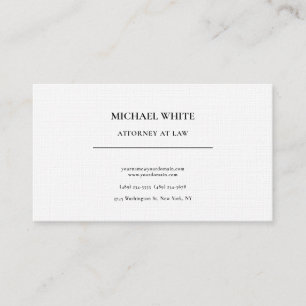 Advokat Linen Minimalist Professionell Visitkort