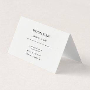 Advokat Linen Minimalist Professionell Visitkort