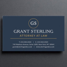 Advokat Navy Blue Guld Luxury