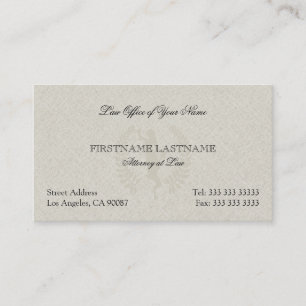 Advokat Office Beige Linen Affärskort Visitkort