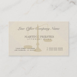 Advokat Office Simple Beige Rand Visitkort