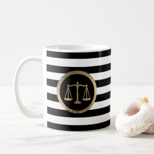 Advokat på advokaten för randar för lagguldfjä kaffemugg
