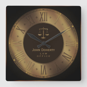 ADVOKAT PÅ eleganten för LAG Fyrkantig Klocka