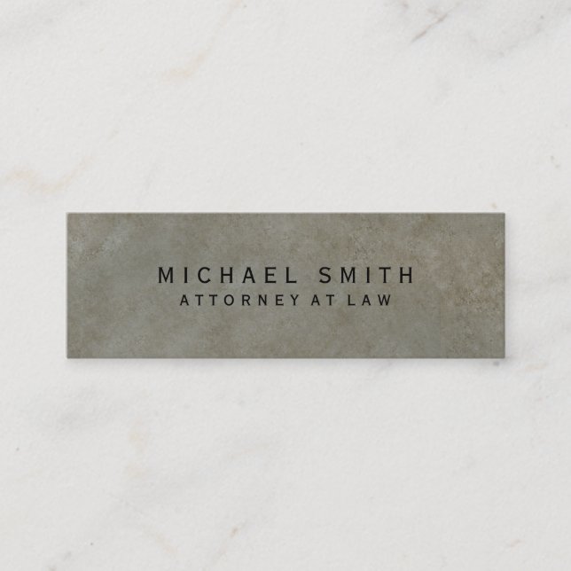 Advokat Stone Design Simple Minimalist Mini Visitkort (Framsida)