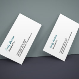 Advokat Unikt Speciellt tjockt profilkort Visitkort