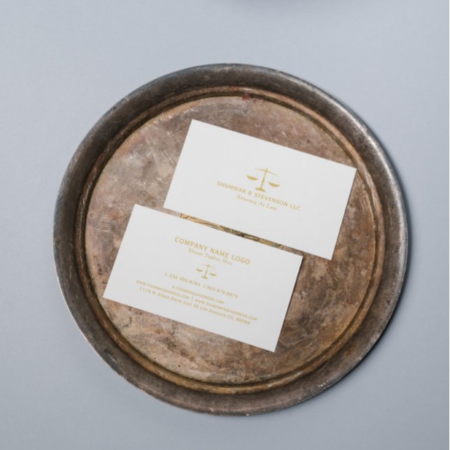 Advokat vid  Affärskortet i Guld Visitkort (Skapare uppladdad)